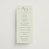 "Swoon" - Wedding Programs in Lemongrass by Sam Dubeau - Front