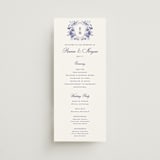 "Blooming Crest" - Wedding Programs in Plum by Cass Loh - Front