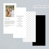 "Confection" - Wedding Programs in Cloud by Jill Means - Back of Card Options