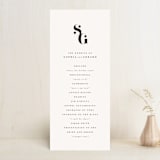 "Modern Initials" - Wedding Programs in Buttercream by Lori Wemple - Front