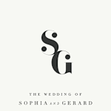 "Modern Initials" - Wedding Programs in Buttercream by Lori Wemple - Detail
