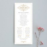 "Ornate Monogram" - Wedding Programs in Faux Gold by Kristen Smith - Front