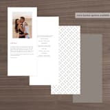 "Field" - Wedding Programs in Ash by Megan Davis - Back of Card Options