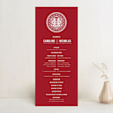 "Double Happiness Seal" - Wedding Programs in Carmine by Lori James - Front