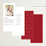 "Double Happiness Seal" - Wedding Programs in Carmine by Lori James - Back of Card Options