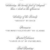 "One and Only" - Wedding Programs in Classic Bride by Design Lotus - Detail