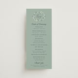 "Trailing Garden" - Wedding Programs in Butter mint by Laura Hankins - Front