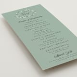 "Trailing Garden" - Wedding Programs in Butter mint by Laura Hankins - Detail