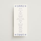 "Embroidered" - Wedding Programs in Cerulean by Jenna Holcomb - Front