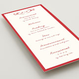 "Love in Bloom" - Wedding Programs in Brick by Julia Liverton - Detail