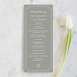 "Framed Details" - Wedding Programs in Pebble by Kimberly FitzSimons - Front