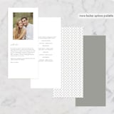 "Framed Details" - Wedding Programs in Pebble by Kimberly FitzSimons - Back of Card Options