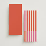 "Color Block" - Wedding Programs in Pop by letterfix - Back of Card Options