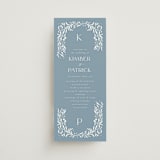 "Porcelain" - Wedding Programs in Delft Blue by Ashley DeMeyere - Front