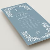 "Porcelain" - Wedding Programs in Delft Blue by Ashley DeMeyere - Detail