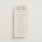 "Pavilion" - Wedding Programs in Navy by Petra Kern - Front