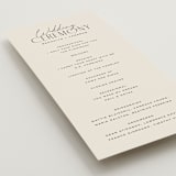 "Arabilla Overlap" - Wedding Programs in Linen by Kelly Schmidt - Detail
