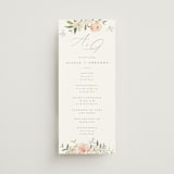 "Garden View" - Wedding Programs in Peach by Everett Paper Goods - Front
