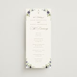 "Wildflower Trellis" - Wedding Programs in Iris by Everett Paper Goods - Front
