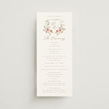"Roses Crest" - Wedding Programs in Pomegranate by Everett Paper Goods - Front