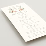 "Roses Crest" - Wedding Programs in Pomegranate by Everett Paper Goods - Detail