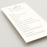 "Contemporary" - Wedding Programs in Cotton by Vanessa Doyle - Detail