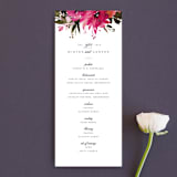 "Peeking Florals" - Wedding Programs in Fuchsia by Lori Wemple - Front