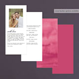 "Peeking Florals" - Wedding Programs in Fuchsia by Lori Wemple - Back of Card Options