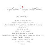"Love Connection" - Wedding Programs in Red Hot by Kim Dietrich Elam - Detail