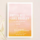 "Ombre" - Wedding Programs in Orange by Dean Street - Front