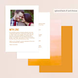 "Ombre" - Wedding Programs in Orange by Dean Street - Back of Card Options