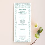 "Fiesta Folk Art" - Wedding Programs in Lagoon by root beer float - Front