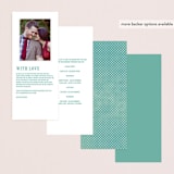 "Fiesta Folk Art" - Wedding Programs in Lagoon by root beer float - Back of Card Options