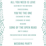 "Fiesta Folk Art" - Wedding Programs in Lagoon by root beer float - Detail
