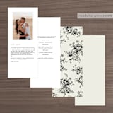 "Elegance Illustrated" - Wedding Programs in Beige by Phrosné Barwood - Back of Card Options