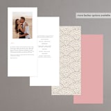"1081" - Wedding Programs in Blush by GeekInk Design - Back of Card Options