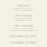 "1081" - Wedding Programs in Blush by GeekInk Design - Detail