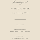 "Entwine" - Wedding Programs in Matchbook by Christie Garcia - Detail