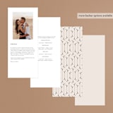 "Convergence" - Wedding Programs in Cream by Annie Lowe - Back of Card Options