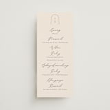 "Belle Rose" - Wedding Programs in Buttercream by Claudia Orengo - Front
