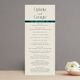 "Spectrum" - Wedding Programs in Teal by Heather Schertzer - Front