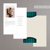 "Spectrum" - Wedding Programs in Teal by Heather Schertzer - Back of Card Options