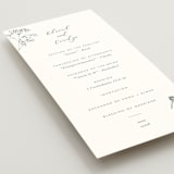 "Sketched Florals" - Wedding Programs in Storm by Baumbirdy - Detail