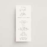 "Poem" - Wedding Programs in Snow by Maja Cunningham - Front