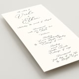 "Poem" - Wedding Programs in Snow by Maja Cunningham - Detail