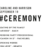 "Open Bar" - Wedding Programs in Tuxedo by Jennifer Lew - Detail