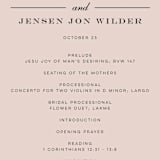 "Sawyer" - Wedding Programs in Cloisonné by Melanie Kosuge - Detail