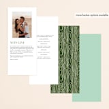 "Mountain View" - Wedding Programs in Pine green by Ariel Rutland - Back of Card Options