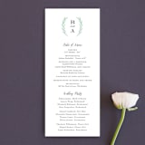 "Painted Leaves" - Wedding Programs in Evergreen by Olivia Raufman - Front