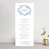 "Poetic Blue" - Wedding Programs in Sky by Qing Ji - Front